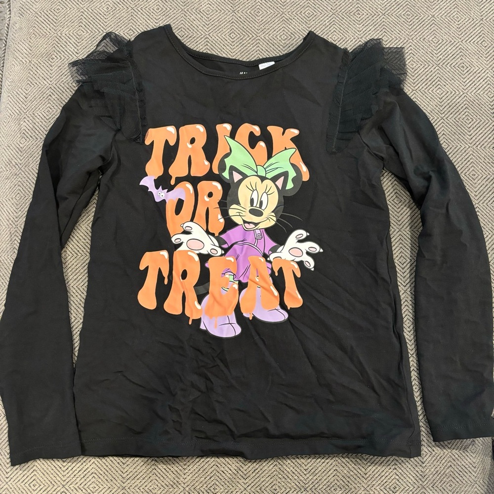 NWOT H&M Black Minnie Mouse Halloween Shirt